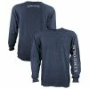 Lincoln Outfitters Men's Heavyweight Long Sleeve Pocket Graphic Tee Vintage Indigo Black Heather - LOLSPK-01VIBH - Long Sleeve Shirts