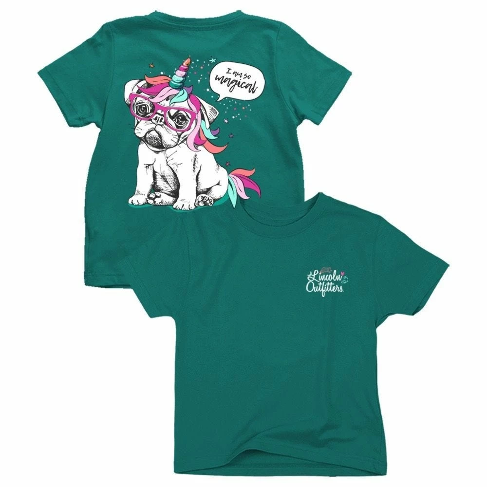Lincoln Outfitters Youth Girl's Unicorn Pug Short Sleeve T-Shirt - LOY-29 - T-Shirts 3 Lincoln Outfitters Youth Girl's Unicorn Pug Short Sleeve T-Shirt - LOY-29 - T-Shirts