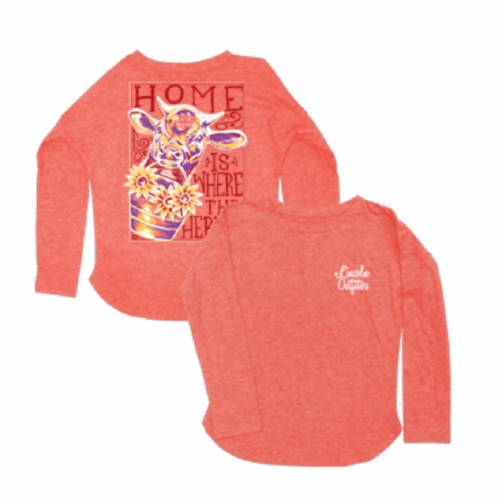Lincoln Outfitters Girls' Home Is Where The Herd Is Long Sleeve T-Shirt Loyls-03 - Shirts 3 Lincoln Outfitters Girls' Home Is Where The Herd Is Long Sleeve T-Shirt Loyls-03 - Shirts