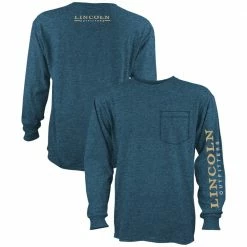 Lincoln Outfitters Men's Heavyweight Long Sleeve Pocket Graphic Tee Bluesteel Black Heather - LOLSPK-01-BSBH - Long Sleeve Shirts