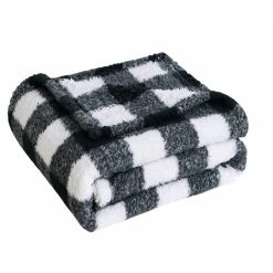 Lincoln Outfitters Black White Buffalo Check Sherpa 50 x 60 Throw - RK-SHERP-CLBF - Blankets & Bedspreads -Lincoln Outfitters Shop 2483671c9e63dfdaceb4148aa9b8dbe18d587336 490930006 1