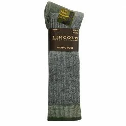 Lincoln Outfitters Men's Tall Merino Wool Boot Sock Charcoal - L72313-CH/GRN - Socks