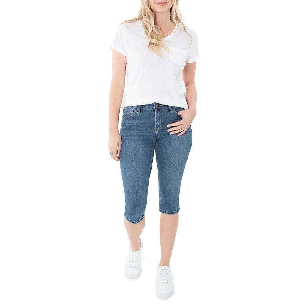 Lincoln Outfitters Women's Denim Pedal Pusher with No-Gap Waistband - SU6952MW - Capris 3 Lincoln Outfitters Women's Denim Pedal Pusher with No-Gap Waistband - SU6952MW - Capris
