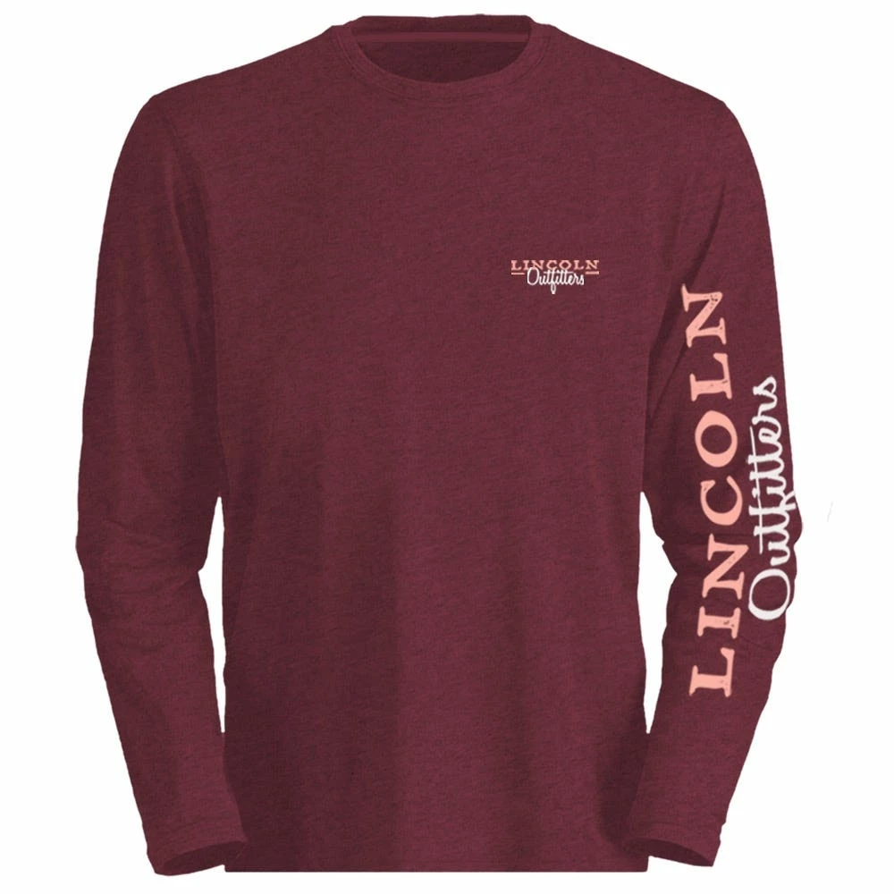 Lincoln Outfitters Women's Lincoln Ladies Logo Long Sleeve T-Shirt Maroon Heather - LO-LLS706-MRH - Long Sleeve Shirts Women's 3 Lincoln Outfitters Women's Lincoln Ladies Logo Long Sleeve T-Shirt Maroon Heather - LO-LLS706-MRH - Long Sleeve Shirts Women's
