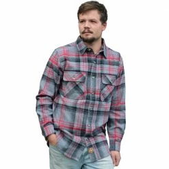 Lincoln Outfitters Men's Big and Tall Brawny Flannel Charcoal Heather LOFB-E0400CHRBT - Long Sleeve Shirts