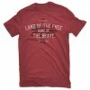 Lincoln Outfitters Men's Short Sleeve Land of the Free T-Shirt Brick Red - LO-151 - T-Shirts -Lincoln Outfitters Shop 524186c5569a66a1ef5f7a0893e78faead2108d0 LO 151 BRICK RED