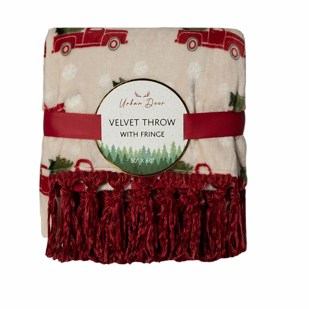 Lincoln Outfitters Orange Velvet 50 x 60 Throw with printed truck Patch applique - RK-VELAP-TRK - Blankets & Bedspreads 3 Lincoln Outfitters Orange Velvet 50 x 60 Throw with printed truck Patch applique - RK-VELAP-TRK - Blankets & Bedspreads