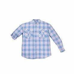 Lincoln Outfitters Men's Long Sleeve Plaid Shirt Blue/Red - G4359-BLURED - Long Sleeve Shirts