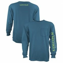 Lincoln Outfitters Men's Heavyweight Long Sleeve Pocket Graphic Tee Bluesteel - LOLSPK-01-BS - Long Sleeve Shirts