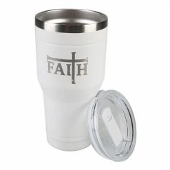 Lincoln Outfitters "Faith" 30 oz. Religious Tumbler, White - 89-646-0204 - Tumblers -Lincoln Outfitters Shop 9951a2da24d1040339aee06052c63ce9917bc7dc 32631069 3