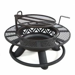 Lincoln Outfitters Steel Fire Pit with BBQ Grate - 90-165-0204 - Fire Pits & Heaters -Lincoln Outfitters Shop 9dd38536535261cd43d28b40d1f9284efd8e748f 32150005 3