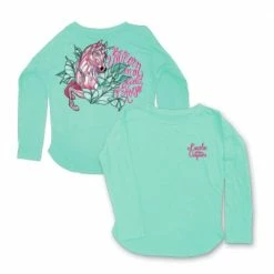 Lincoln Outfitters Girls' Be A Unicorn Long Sleeve T-Shirt Loyls-06 - Shirts