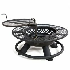 Lincoln Outfitters Steel Fire Pit with BBQ Grate - 90-165-0204 - Fire Pits & Heaters -Lincoln Outfitters Shop ae5030a889cb6372bae6efd7b40882483b9a5ded 32150005 6