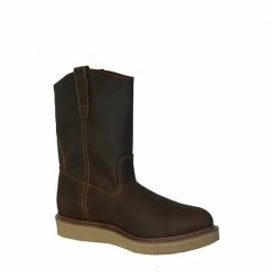 Lincoln Outfitters Men's Genuine Leather Roper Work Boot Brown - L9M02M - Men's Boots