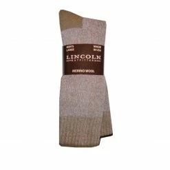 Lincoln Outfitters Men's Merino Wool Blend Marl Boot Sock 2 Pack - Tan / Size Large L2/72516-COY-L - Socks