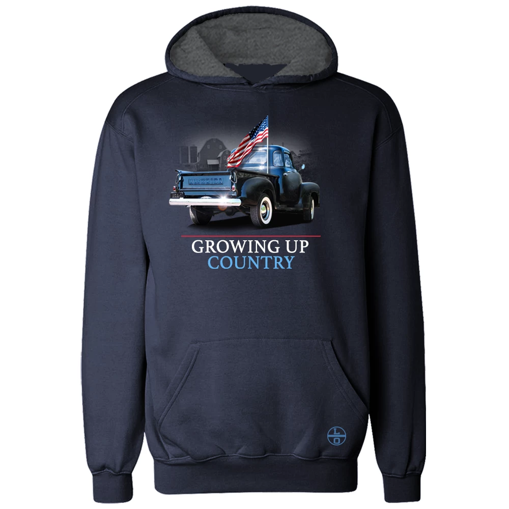 LO Youth Boy's Growing Up Country Polyester Long Sleeve Hoodie Navy - LOYPH-08 - Hooded Sweatshirt Kid's 3 LO Youth Boy's Growing Up Country Polyester Long Sleeve Hoodie Navy - LOYPH-08 - Hooded Sweatshirt Kid's