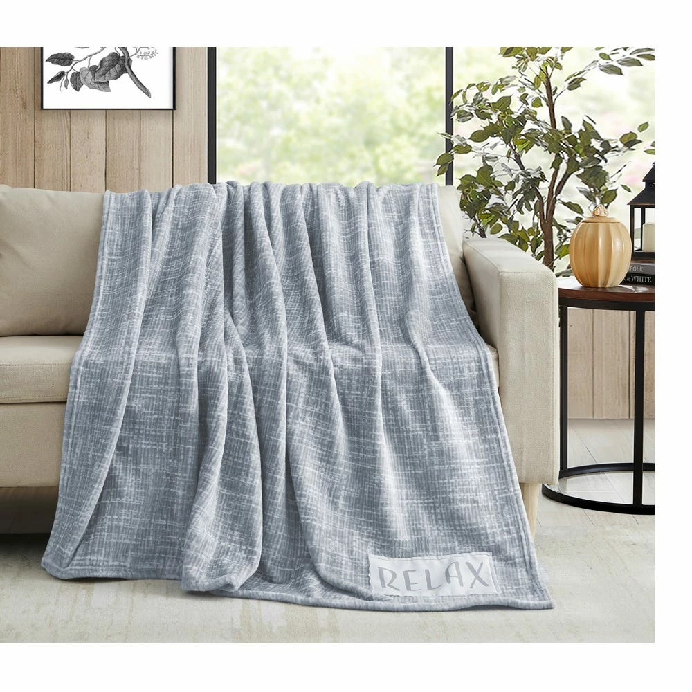 Lincoln Outfitters Solid Velvet 50 x 60 Throw with printed Relax Patch applique - RK-VELAP-REL - Blankets & Bedspreads 3 Lincoln Outfitters Solid Velvet 50 x 60 Throw with printed Relax Patch applique - RK-VELAP-REL - Blankets & Bedspreads - Image 2