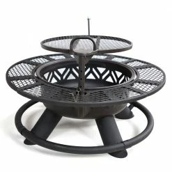 Lincoln Outfitters Steel Fire Pit with BBQ Grate - 90-165-0204 - Fire Pits & Heaters -Lincoln Outfitters Shop cb1d9296dcd892393dd313d7e848716beed0b93e 32150005 2