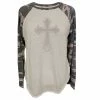 Lincoln Outfitters Ladies Long Sleeve Raglan Fashion Cross T-Shirt Camo - LO-LFR-08 - Long Sleeve Shirts Women's -Lincoln Outfitters Shop cb8353d4c2707ec06f295bb6d4983693324a08b6 LO LFR 08 CAMO