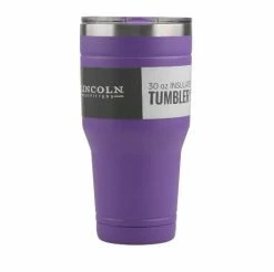 Lincoln Outfitters 30oz. Stainless Steel Purple Tumbler - 30LO183838 - Camp Kitchen
