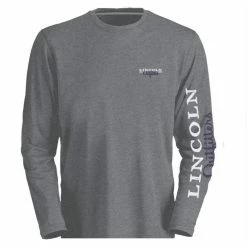 Lincoln Outfitters Ladie's Long Sleeve Logo Shirt, Graphite Heather - LO-LLS708-GH - Long Sleeve Shirts Women's