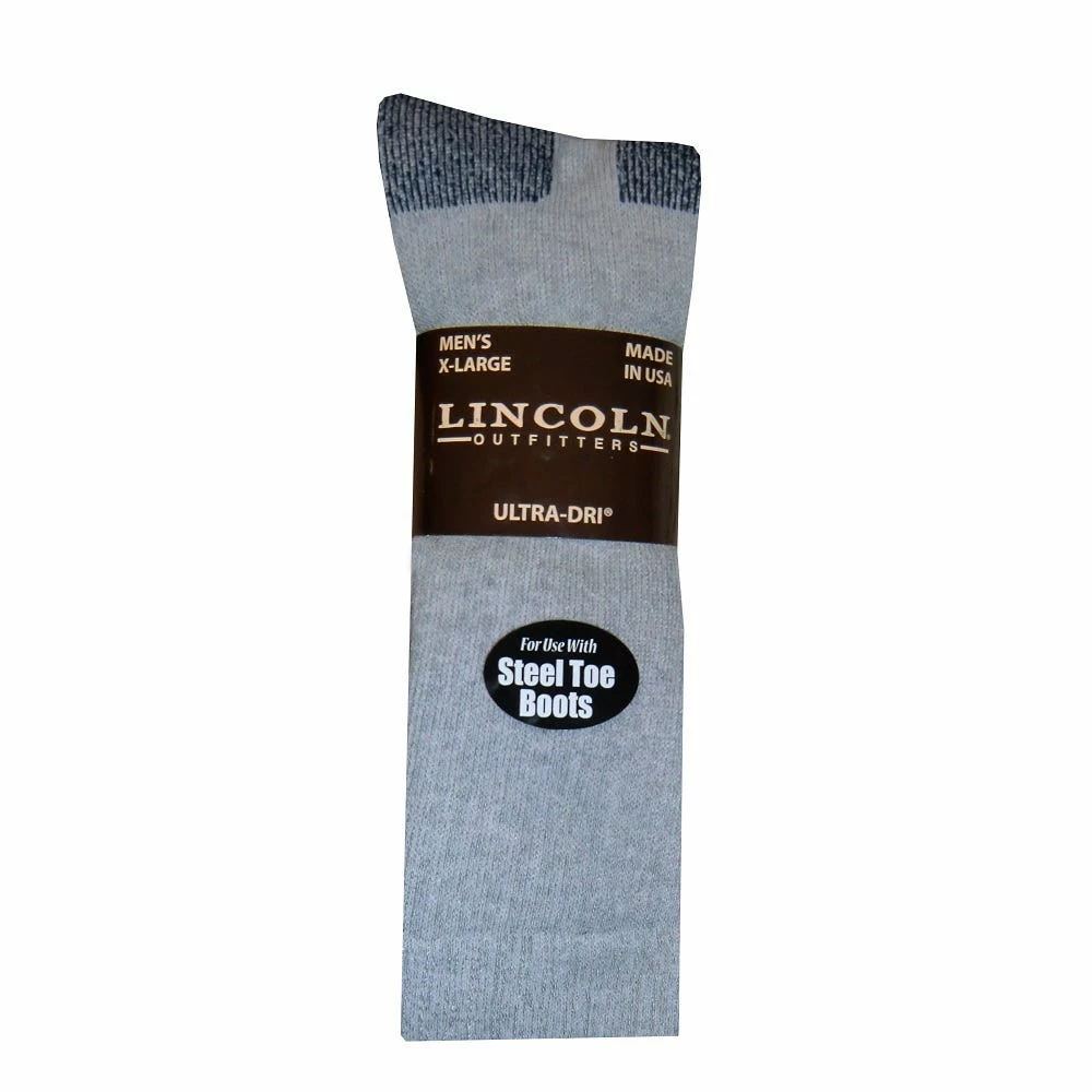 Lincoln Outfitters Men's Ultra-Dri Steel Toe Work Sock 2 Pack Grey - L2/837-G - Socks 3 Lincoln Outfitters Men's Ultra-Dri Steel Toe Work Sock 2 Pack Grey - L2/837-G - Socks