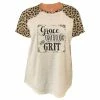 Lincoln Outfitters Ladies Short Sleeve Leopard Print Western Raglan Fashion T-Shirt - LO-LF18 - T-Shirts -Lincoln Outfitters Shop f073382489021ee71cfdeadb6cd254abc0674fc9 LO LF18 1